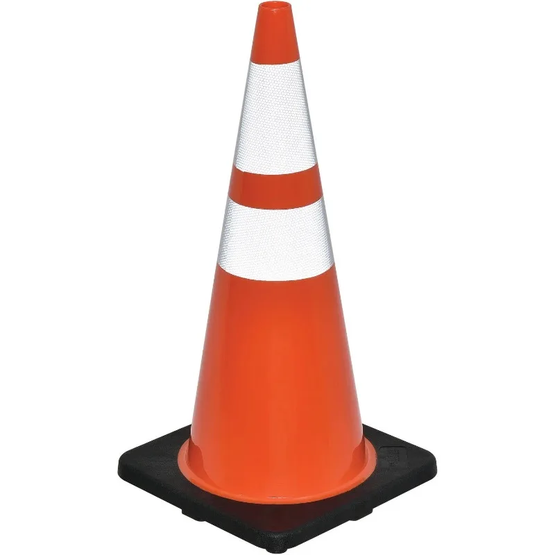 

Global Industrial 708147 28 in. Traffic Cone - Reflective - Black Base - 7 lbs