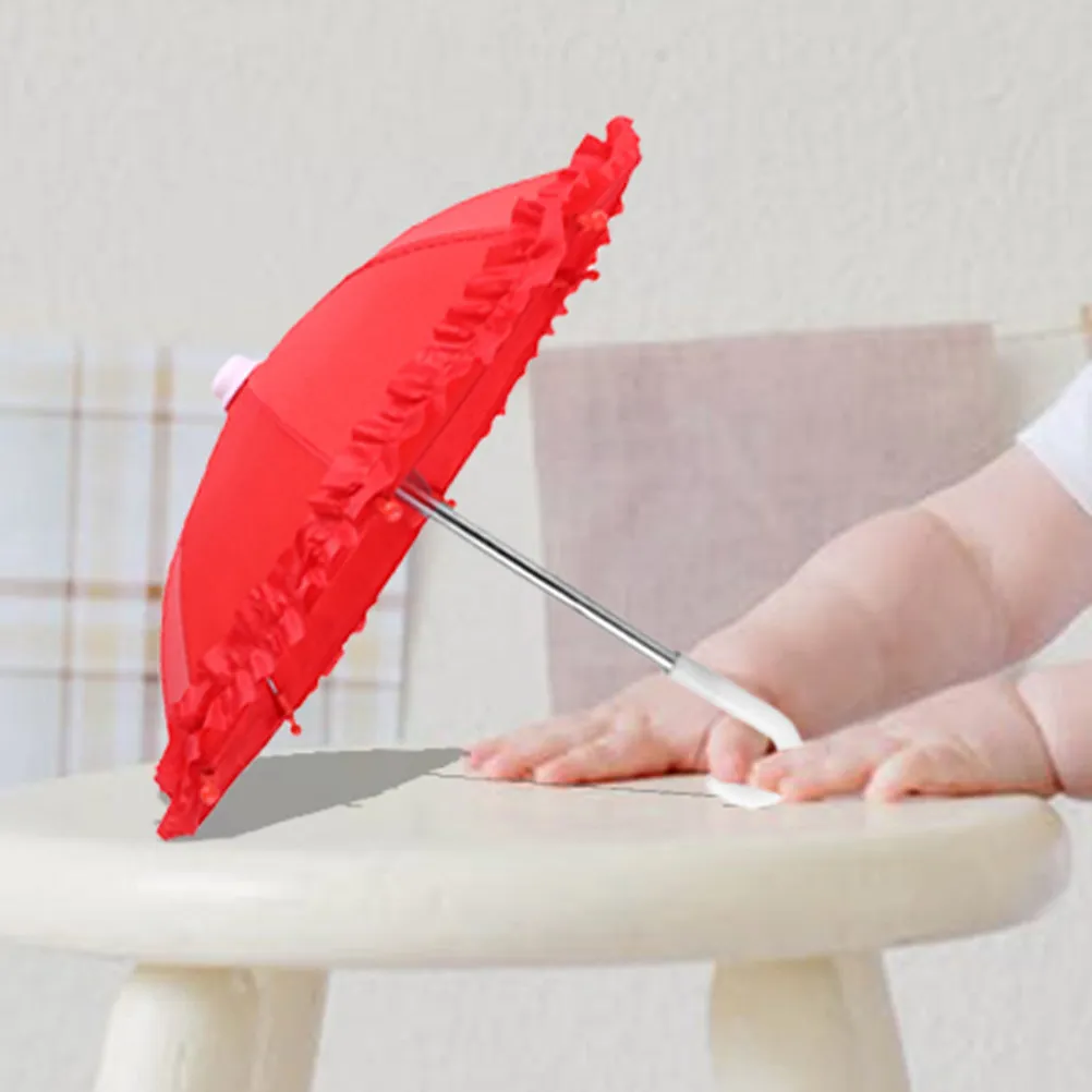 

4Pcs Mini Umbrella for Kids Tiny House Decor Cute Adjustable Rainy Umbrella Ornament Simulation Prop Micro Landscape Decoration