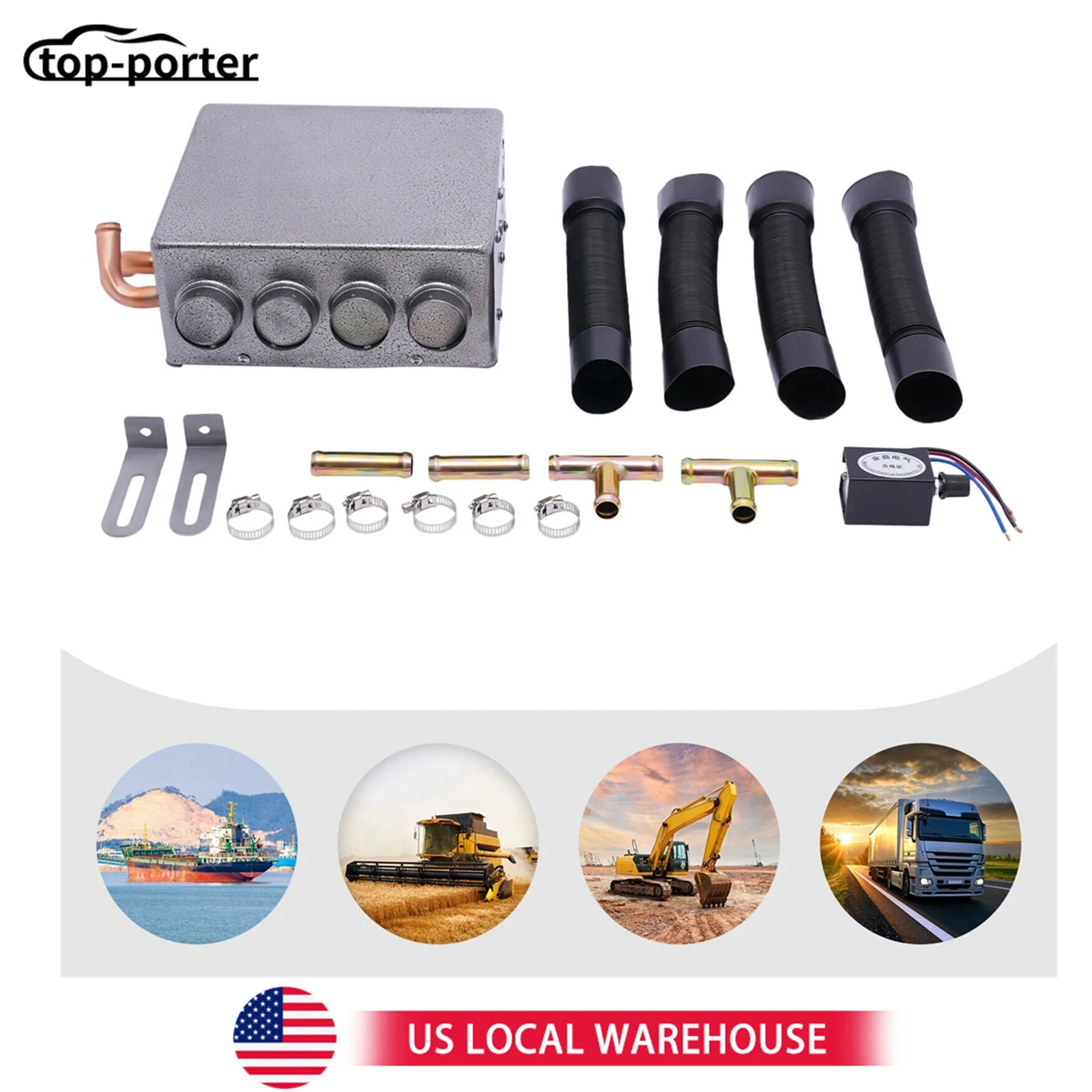 

Универсальный 12-вольтовый 4-портовый обогреватель для автомобиля или грузовика с переключателем скорости