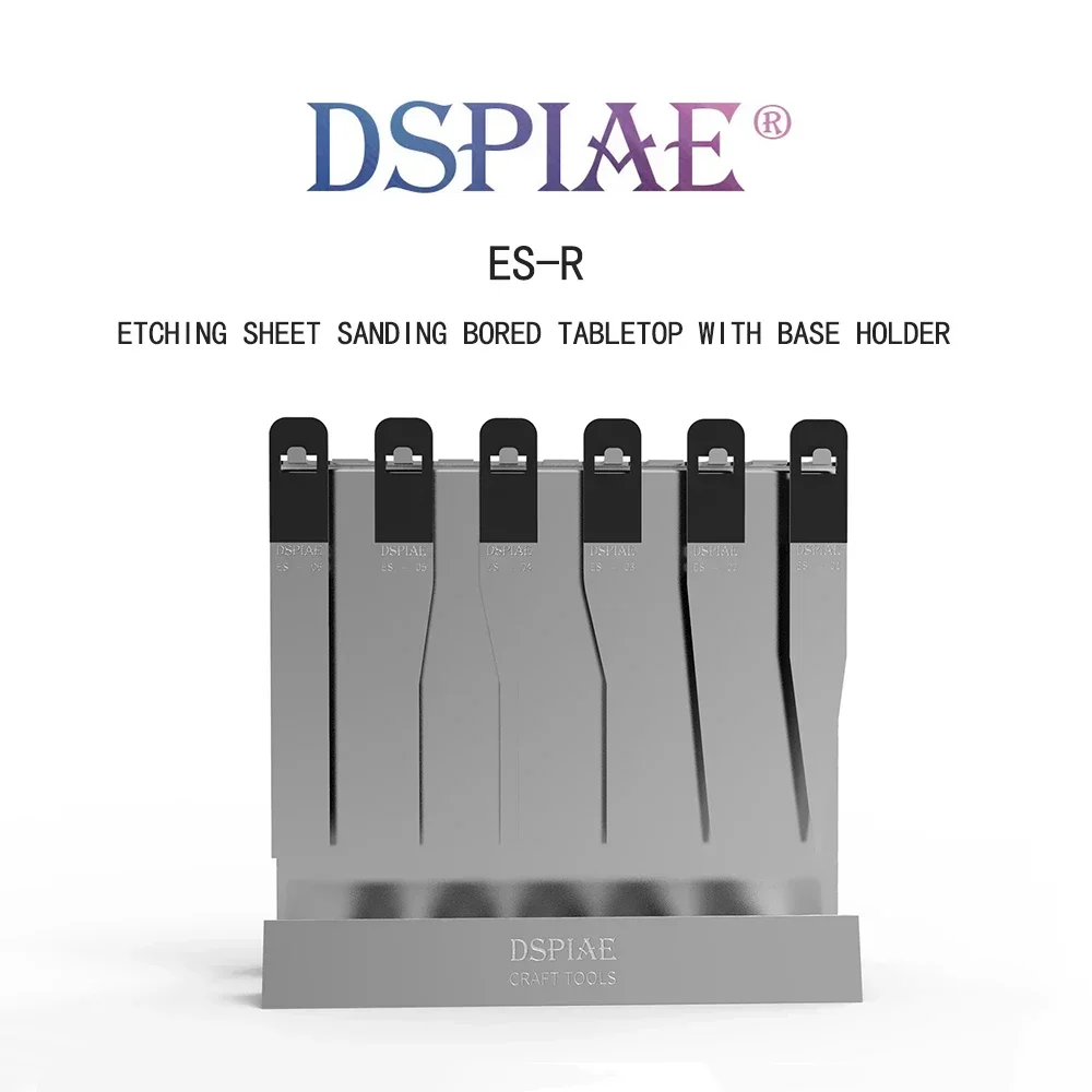 DSPIAE ES-S  Handheld Ultra-Thin Etching Sheet Sanding Plate with Basehold for Model Building Hobby Tools