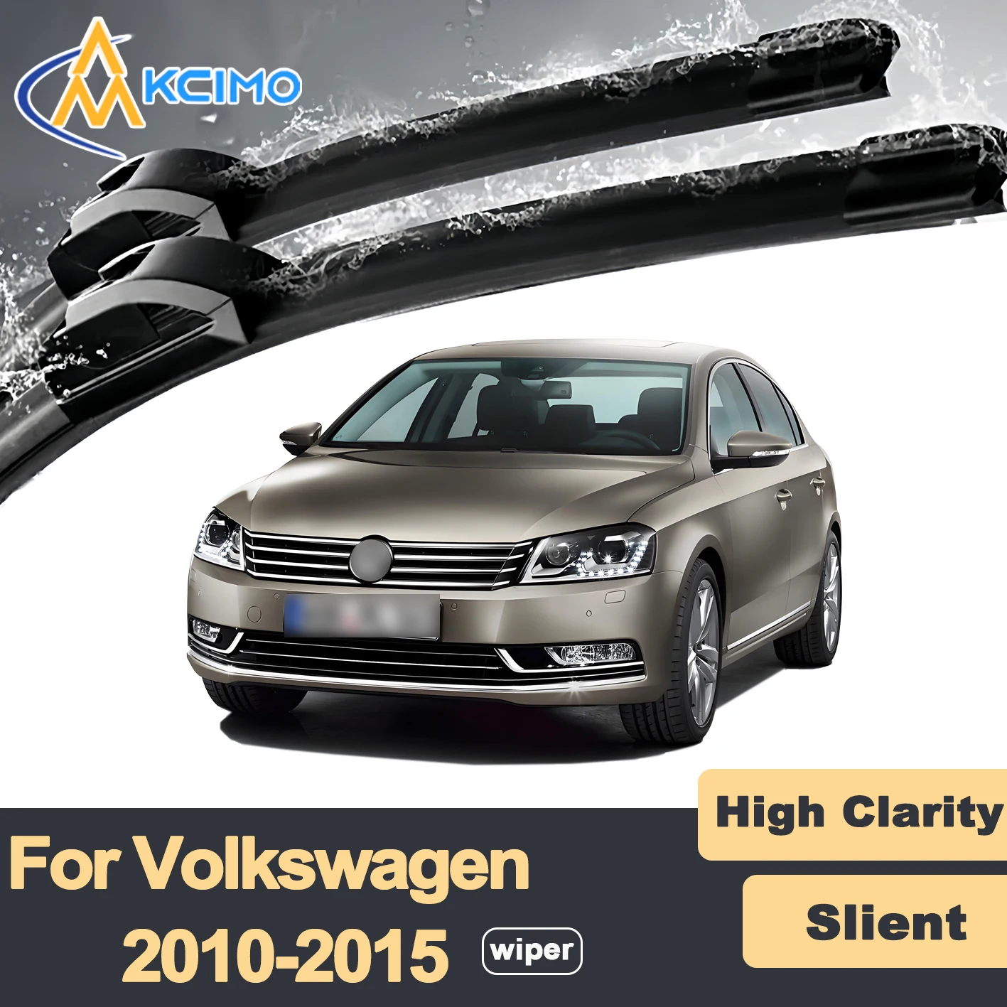 

Premium Rubber Durable Silent Windshield Wiper Blades 2pcs for Volkswagen Passat B7 2010-2015 Magotan Variant