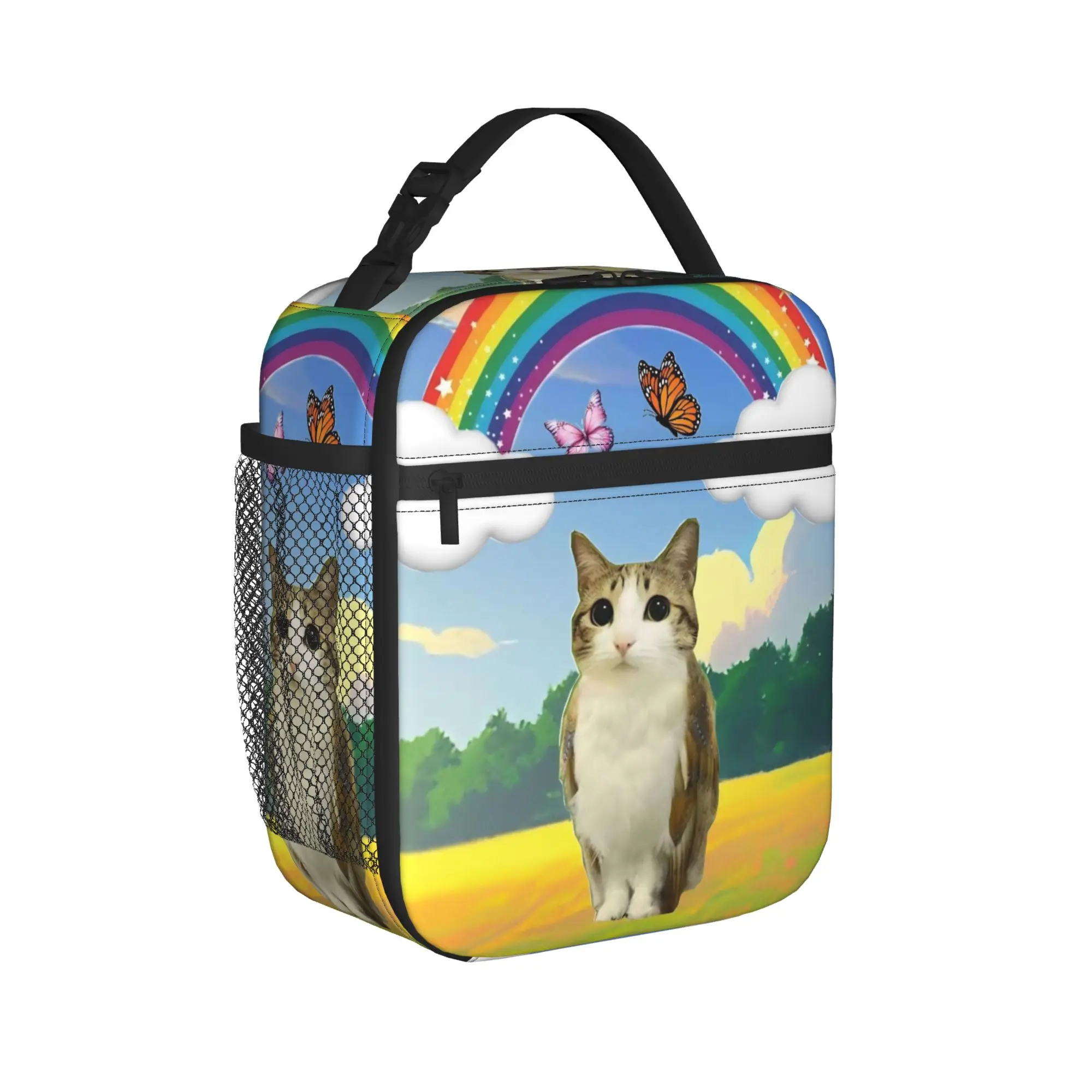 Meowl Cat Owl Meme Thermal Insulated Lunch Bags for School  Reusable Food Bag Cooler Thermal Lunch Box