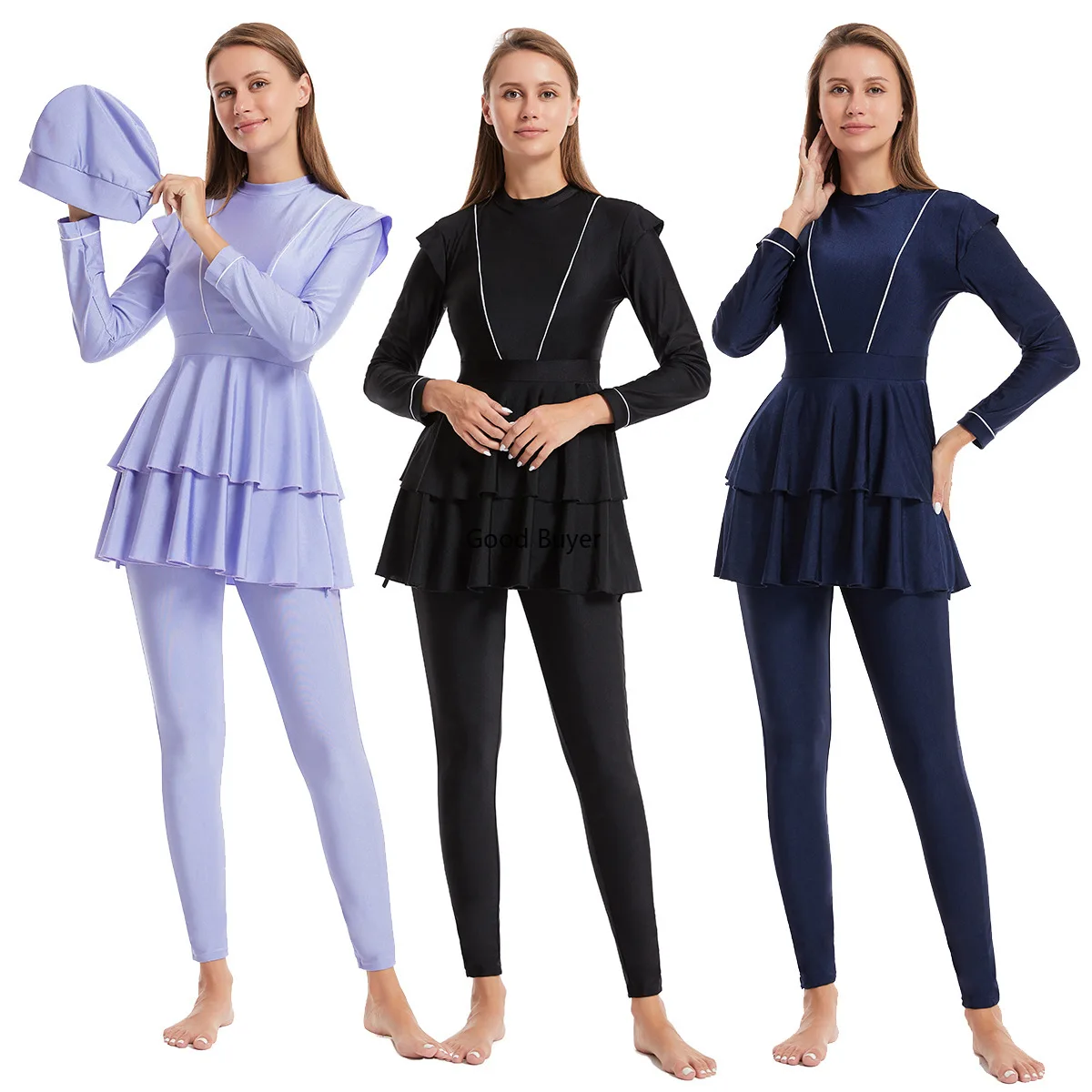 

New Arrival Muslim Burkinis Wholesaler Conservative Swimsuit Girls Modest Swimwear Hijab Women Muslim Girls Swimwear Burkinis