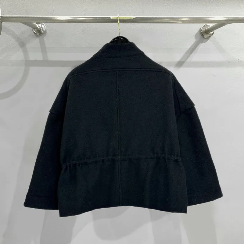 HKSH Frühling Herbst Neue Frauen Mantel Einreiher Kordelzug Taille Design Einfarbig Vielseitig Trendy Ins Casual Jacke HK13841