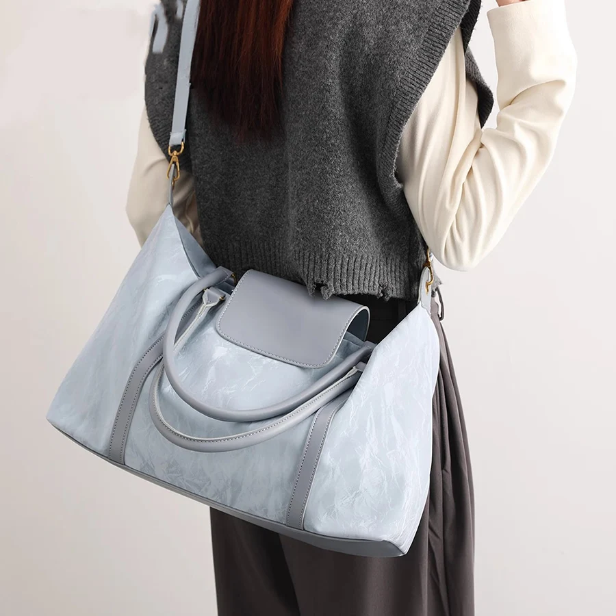 Faltbare Reisetasche, leichte Reisetasche für Damen, Tragetasche, Handgepäcktasche, Weekender-Übernachtungstasche, Umstandsaufbewahrung