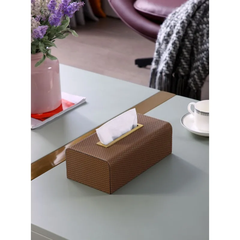 Caixa de armazenamento de couro