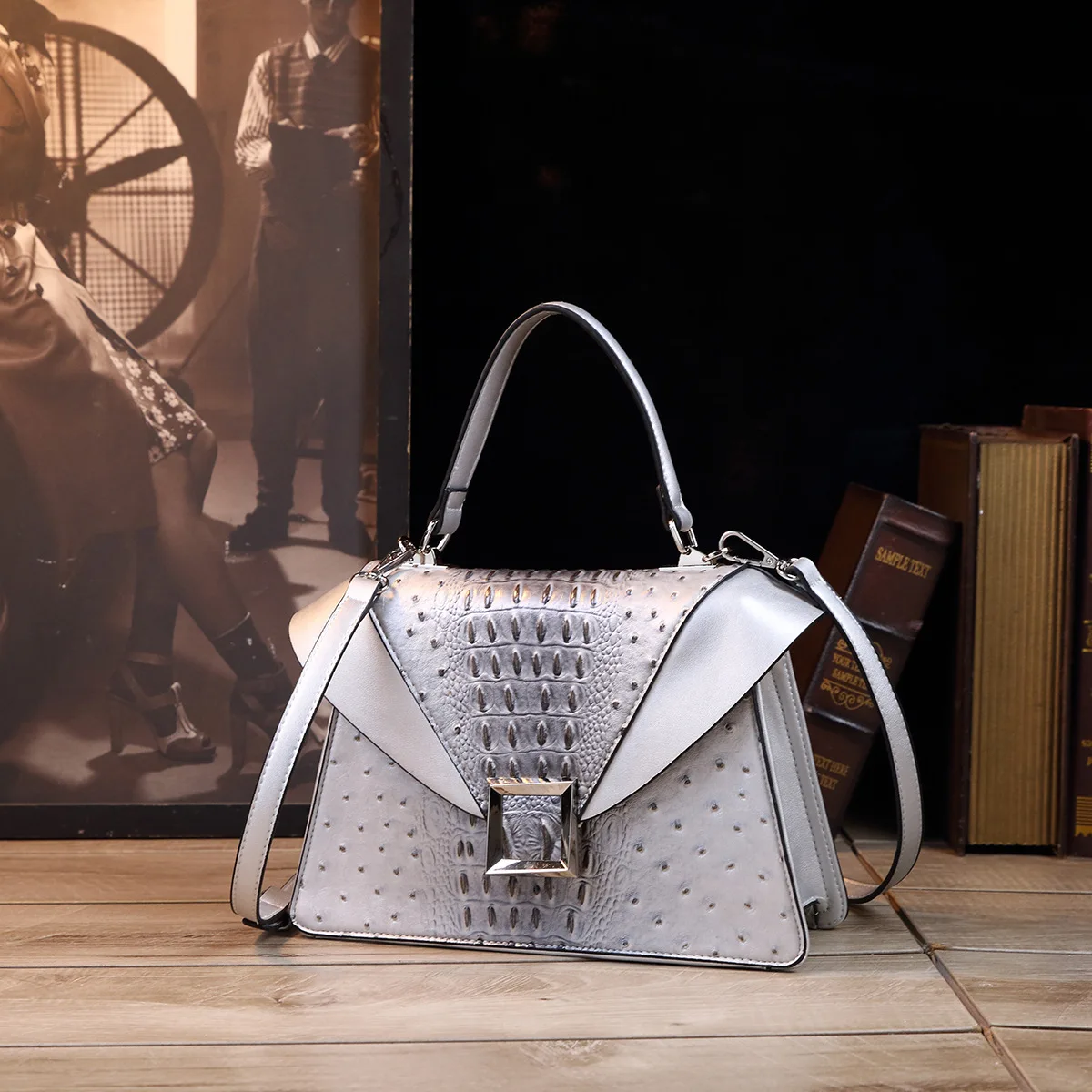 Designer Brand High-end New Leather Color Handbag Fashion Flip Shoulder Bag Street Popular Crossbody Bags for Women