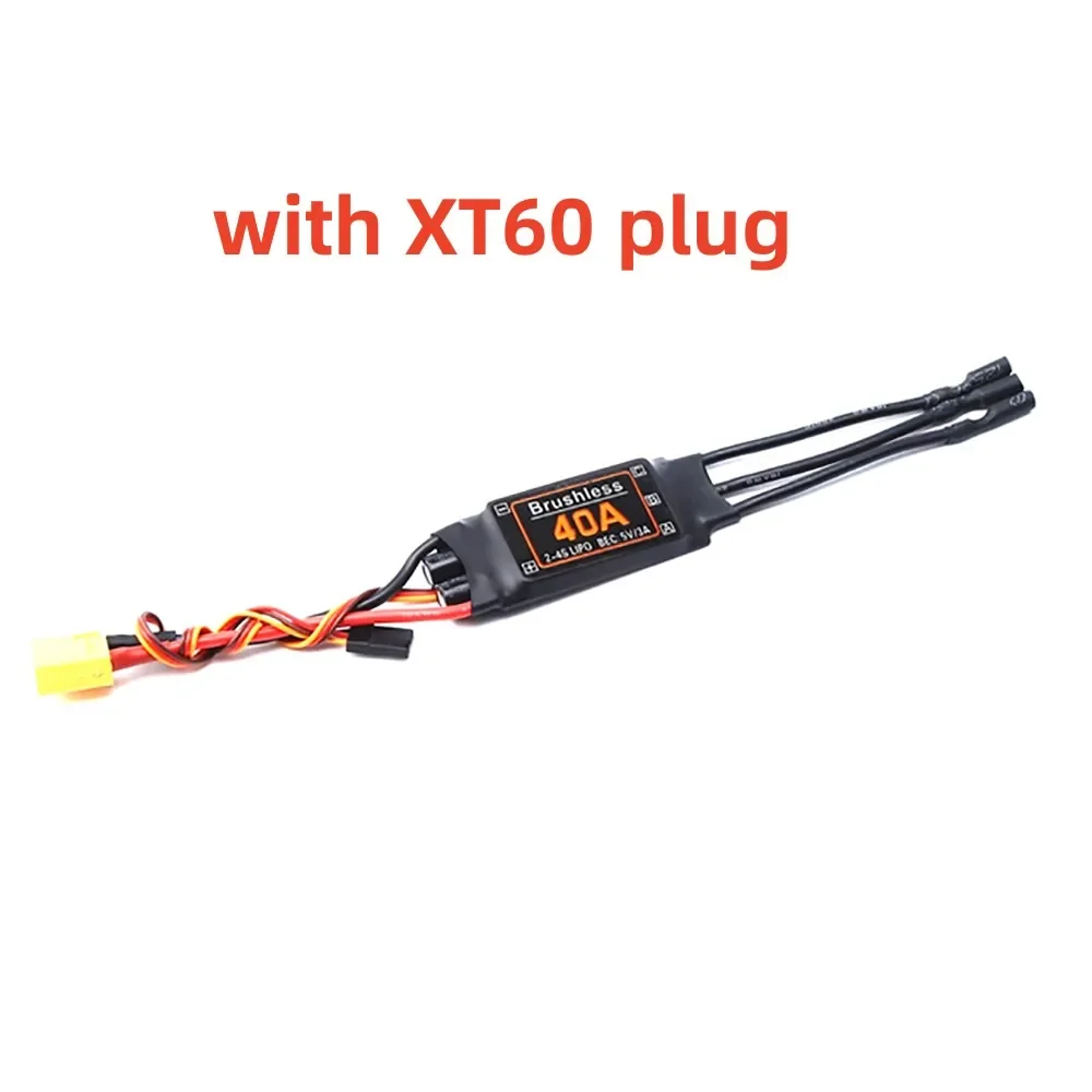 40A Brushless ESC Speed Controller BEC 5V / 3A Long & Short & with T plug & with XT60 plug For Drone Airplanes Motor RC Toy FPV