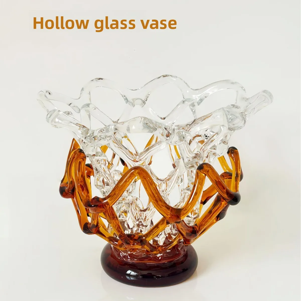 Modern light luxury living room TV cabinet decoration art ornament caramel color medieval vase home decoration