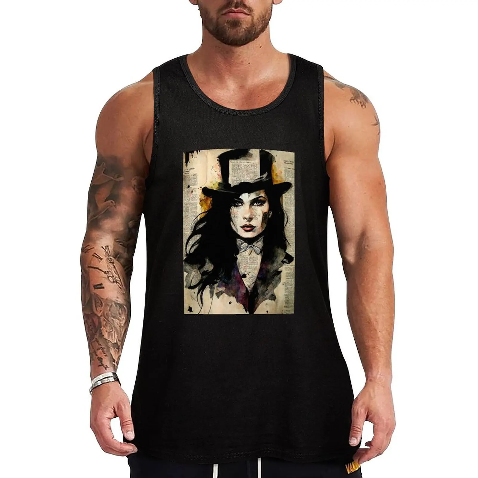 

Illustration for fans of Zatanna Zatara Smallvile Tank Top Gym Ready Tank Top Sleeveless Quick Dry Athletic Top