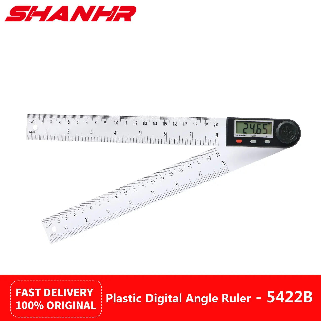 Shahe Angle Inclinometer 200 mm Angle Digital Ruler Electron Goniometer Protractor Angle Finder Angle Measuring Tools