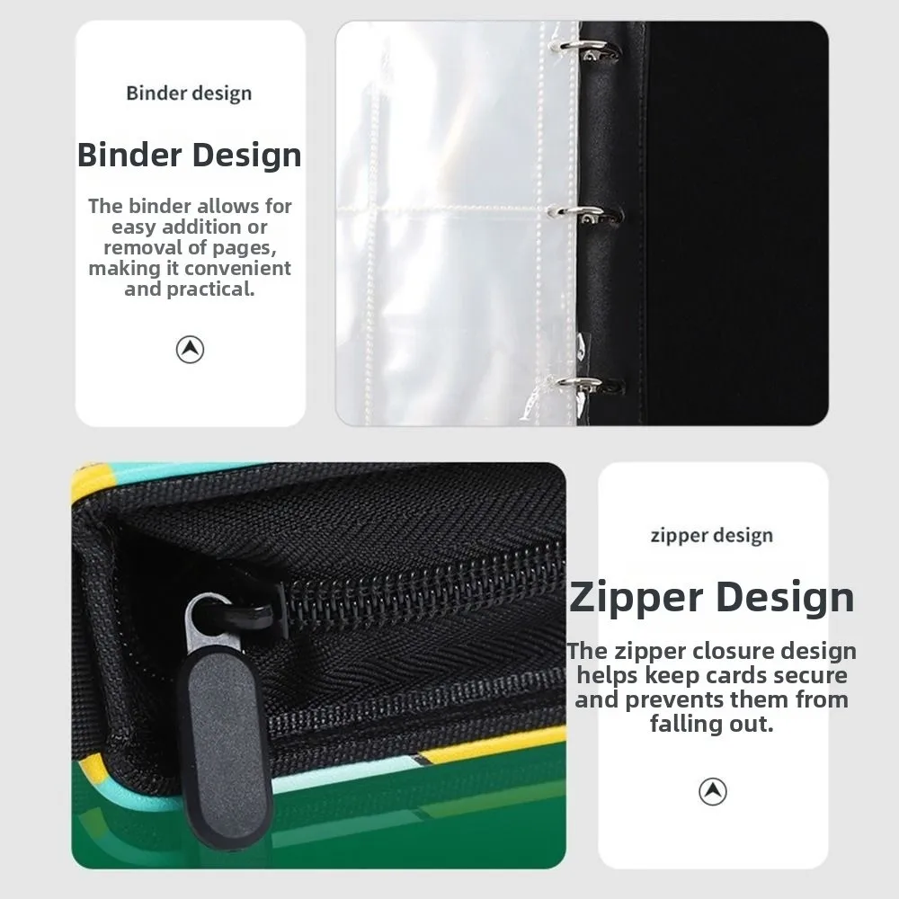 Gifts 40Pages Trading Card Album Diamond Leather PU Leather Trading Card Binder Durable Mini Card Binder Card Collection
