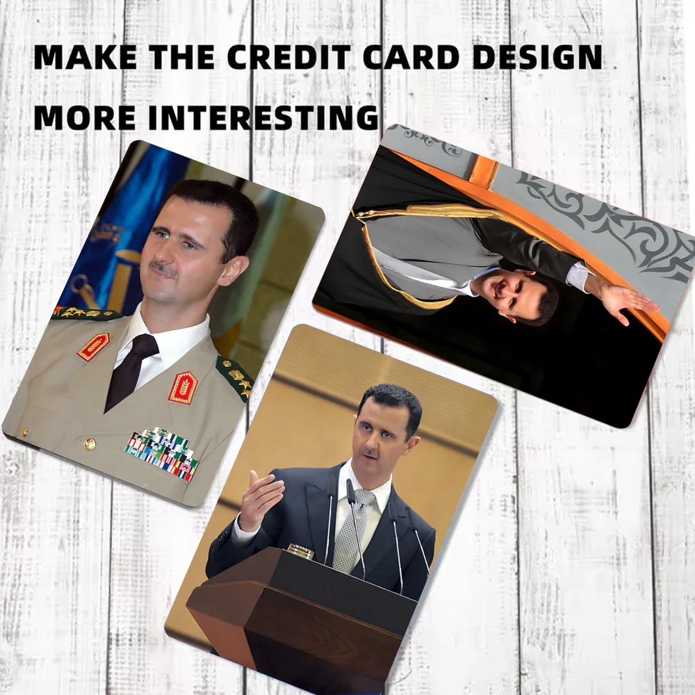 

Bashar al-Assad Syrian Stickers Cartoon Credit Card Visa Debit Bank Charge Card Bus Metro Waterproof Sticker Decal Decoration