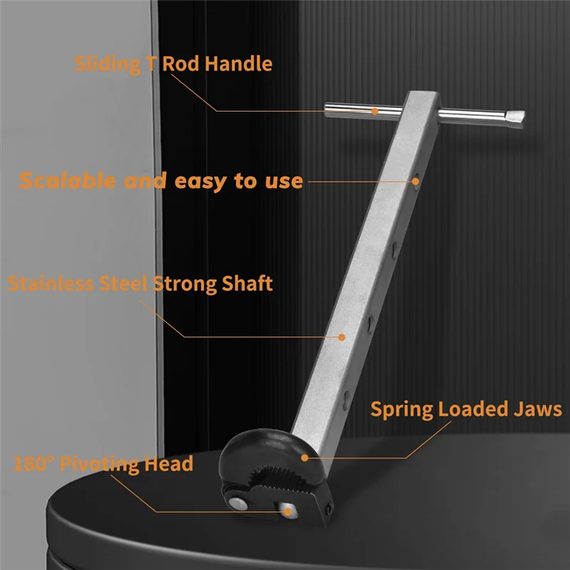 

Telescoping Basin Wrench Adjustable 3/8In To 1-1/4In Jaw Capacity,Sink Wrench For Tub Drain Plumber Wrenches Tool Durable