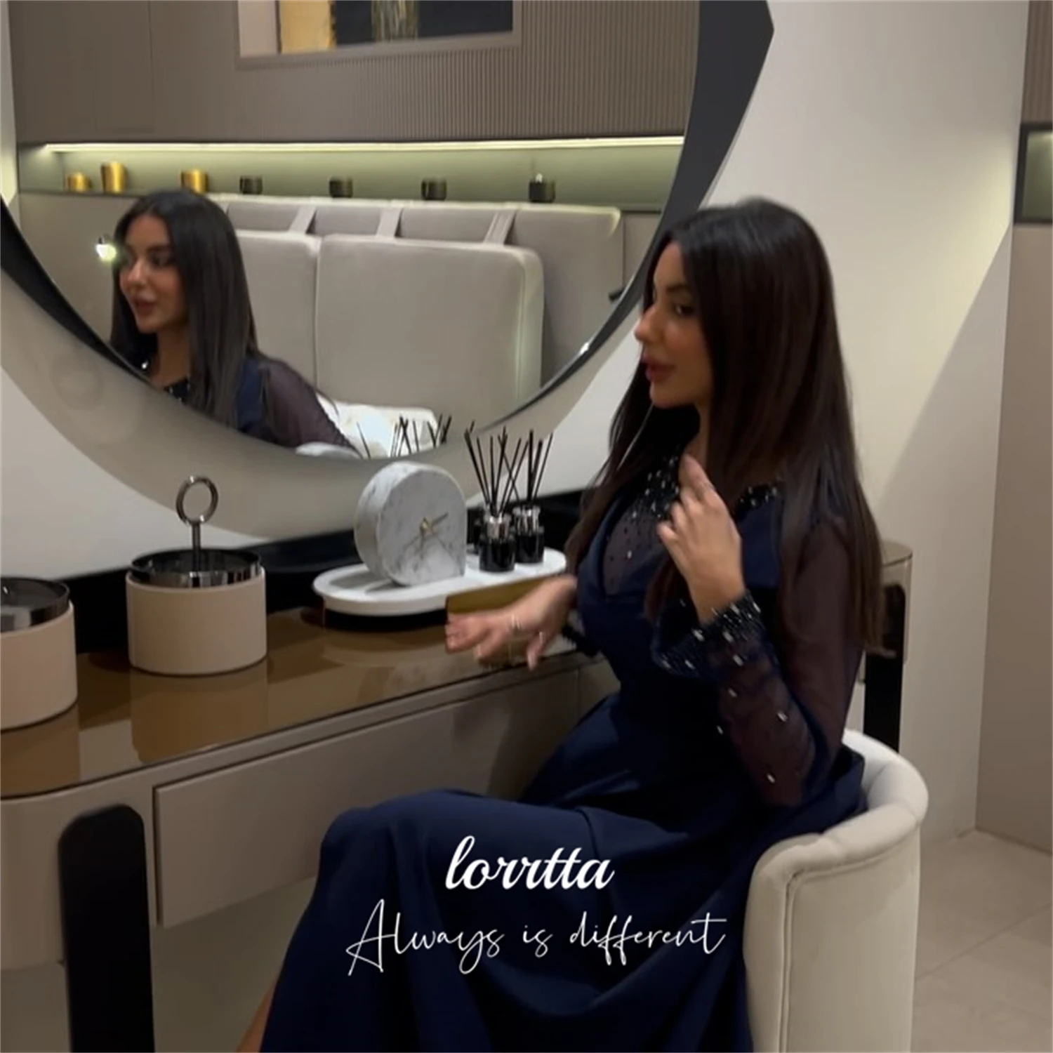 Loretta Maßgeschneiderte luxuriöse lange Kleider mit Ärmeln, Ballkleid, Hochzeitskleid, Sharon Happy Dresses für besondere Anlässe