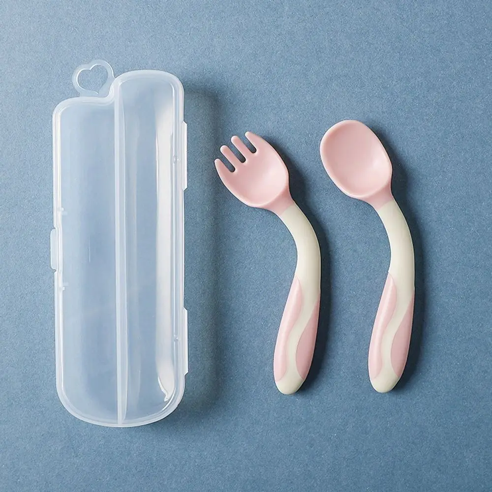 Feeding Product Reusable Eating Training Tools Baby Practice Helper Children Training Utensils Tableware Baby Spoon Fork Set