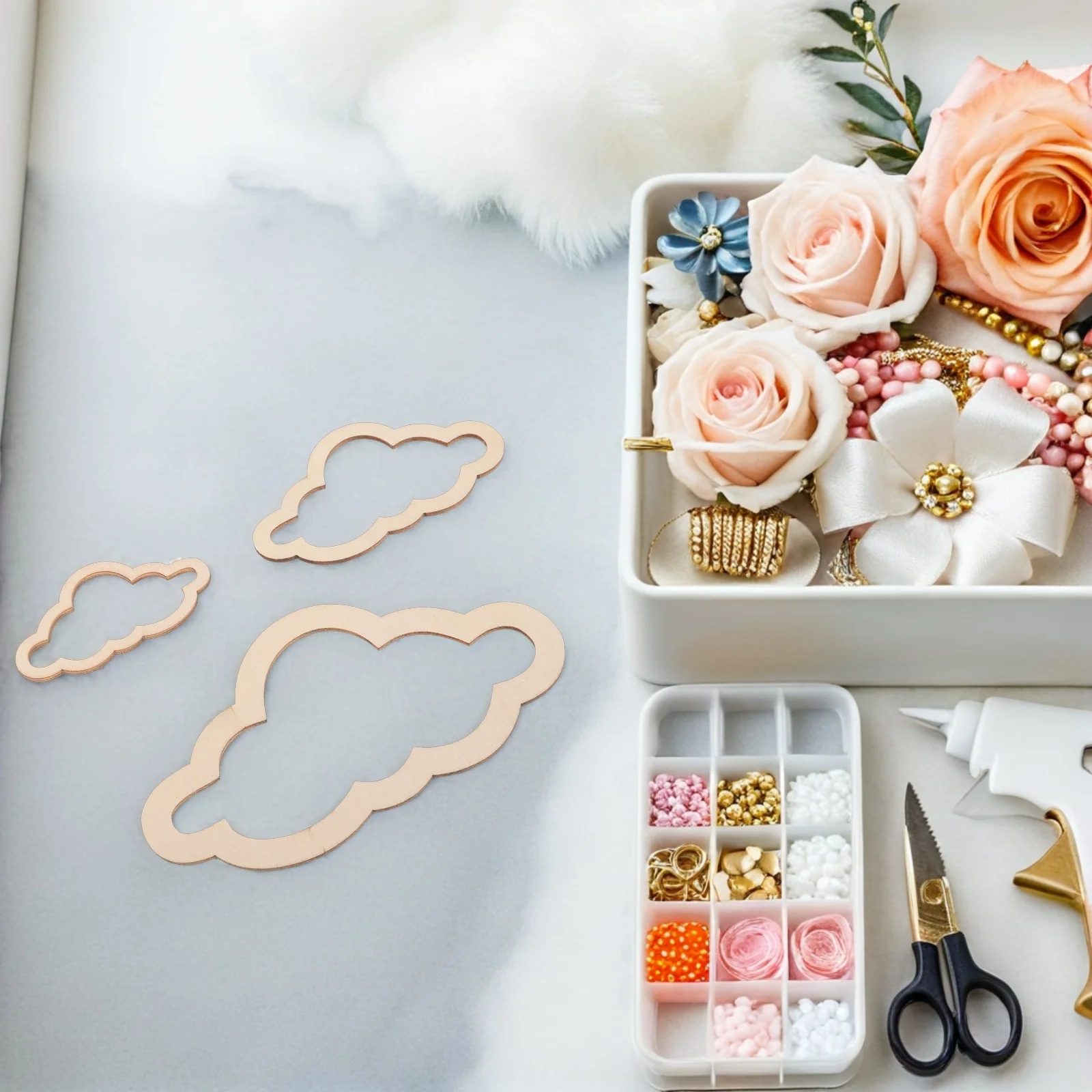 

36pcs Cloud Dream Catcher Wooden Rings Unfinished Wood Hoops Diy Craft Supplies Wall Hanging Nursery Decor Boho Dreamcatcher Kit