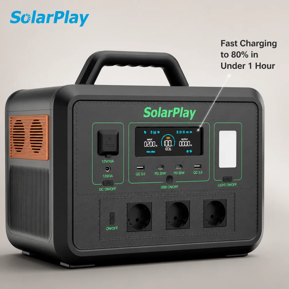 Q1800 EU Plug Fast Charging Po - Solar Jump Starter Power Bank recension och pris