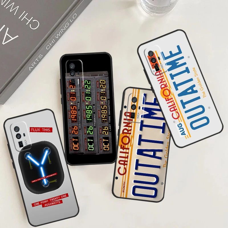 Back To The Future OUTATIME Case For Xiaomi 13 14 Ultra 13T 12T 11T 12 Lite POCO X6 M6 Pro X3 X4 X5 F3 F4 M5s F5 Cover