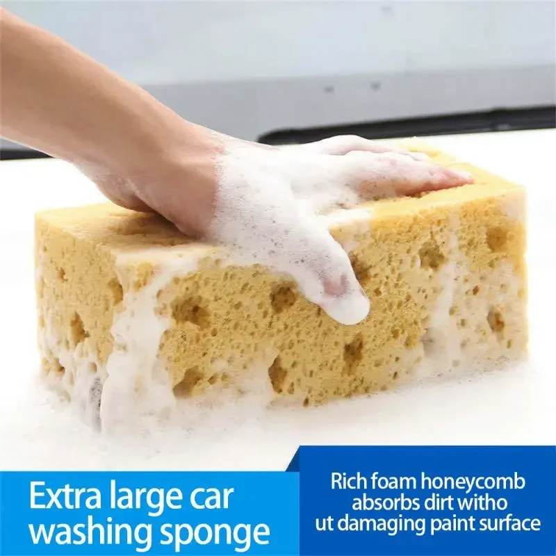 1/2Pcs Honeycomb Sponge Brush Durable Universal Car Washing Sponge Thick Coral Wash Sponge Block Car Washing Tools Multi-purpose