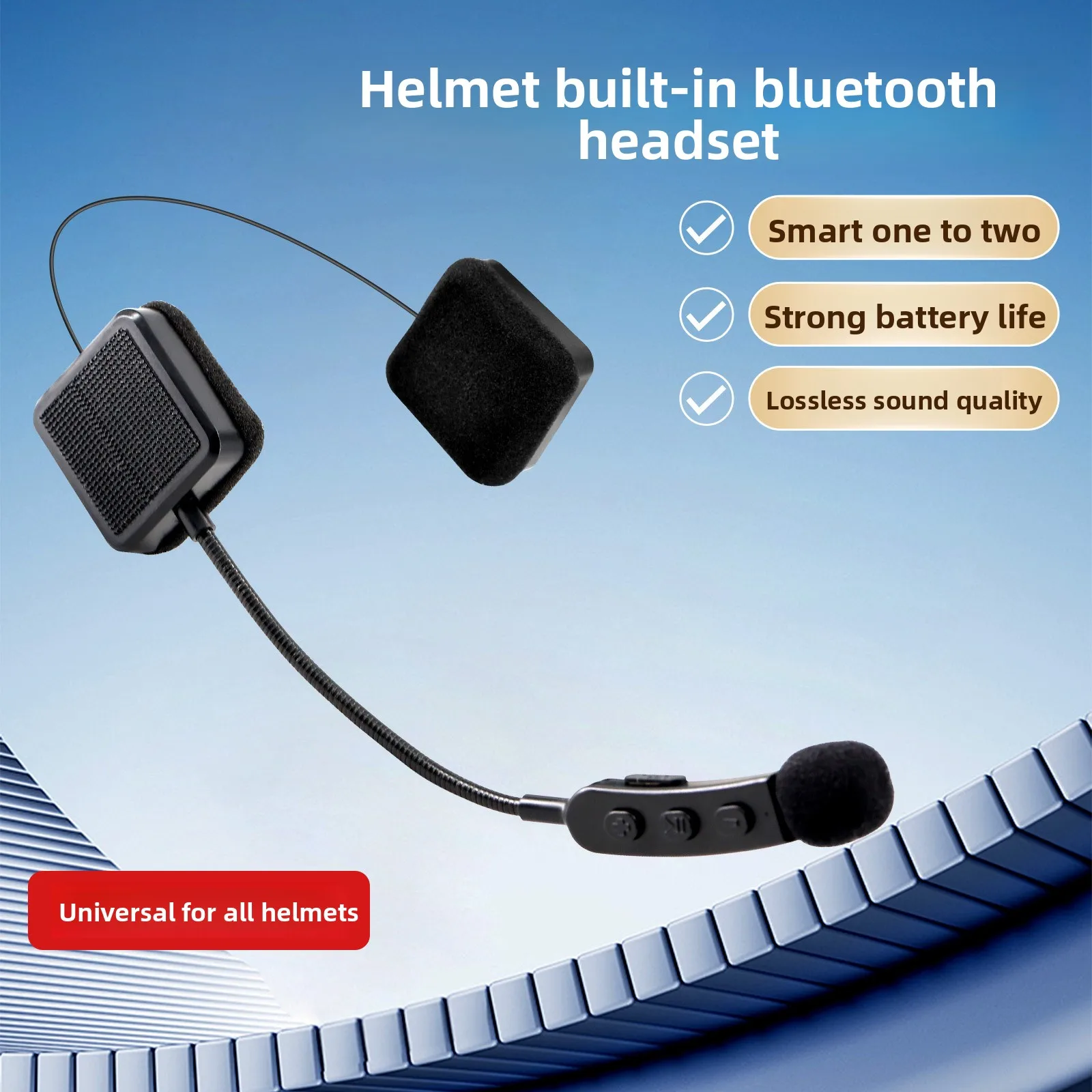 Motorcycle helmet Bluetooth headset wireless remote control integrated built-in head-mounted helmet riding ear