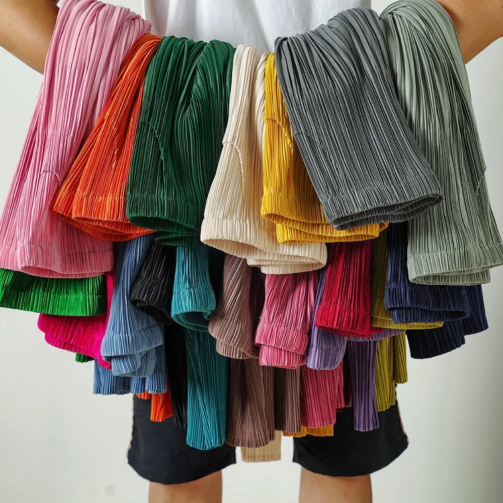 Miyake Pleated Pants Female Spring and Summer New Loose Thin Harun Pleated Radish Small Leg Pants Solid Color Versatile