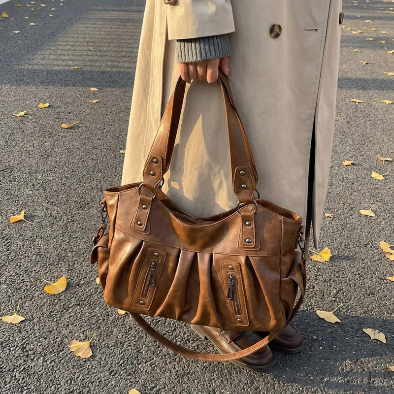 large-capacity-commuter-tote-bag-shoulder-crossbody-bag-travel-bag-with-sewing-line-element-unbranded-abs-pc-material