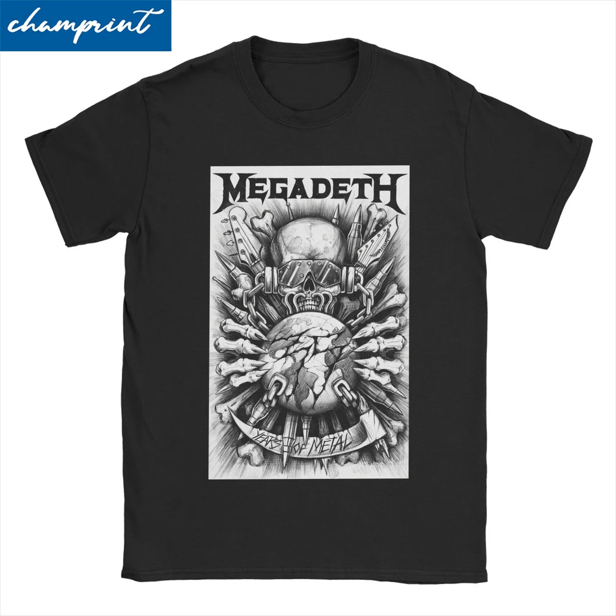 Men Women's Megadeths Music T Shirts Hip Hop Metal Rock Band Pure Cotton Tops Novelty Short Sleeve Tee Shirt 6XL T-Shirt