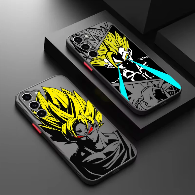 D-Dragon Ball Anime Cute Frosted Translucent For Samsung Note 20 A35 A03 A54 A35 A22 A34 A14 A24 A04 A55 5G Back Phone Case