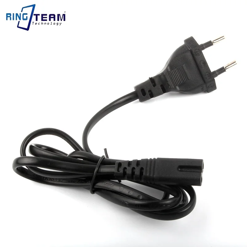 جديد جودة عالية عالمي 1 متر معيار الاتحاد الأوروبي إلى الشكل 8 C7 2-Pin التوصيل التيار المتناوب كابل الطاقة سلك توصيل من الرصاص