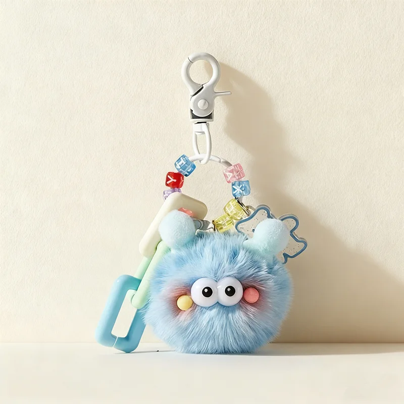 Kreative süße flauschige Briketts Anhänger Auto Schlüsselanhänger Schultasche Tasche Cartoon Puppe Schmuck Plüschpuppe