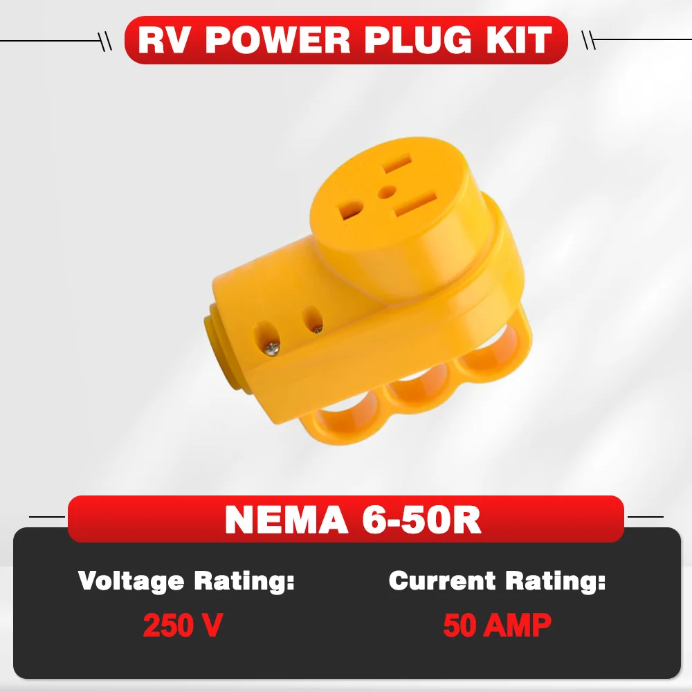 

NEMA 6-50R гнездовые входные отверстия 50A 125/250 В RV гнездовой разъем питания аксессуары для автофургонов вилки США