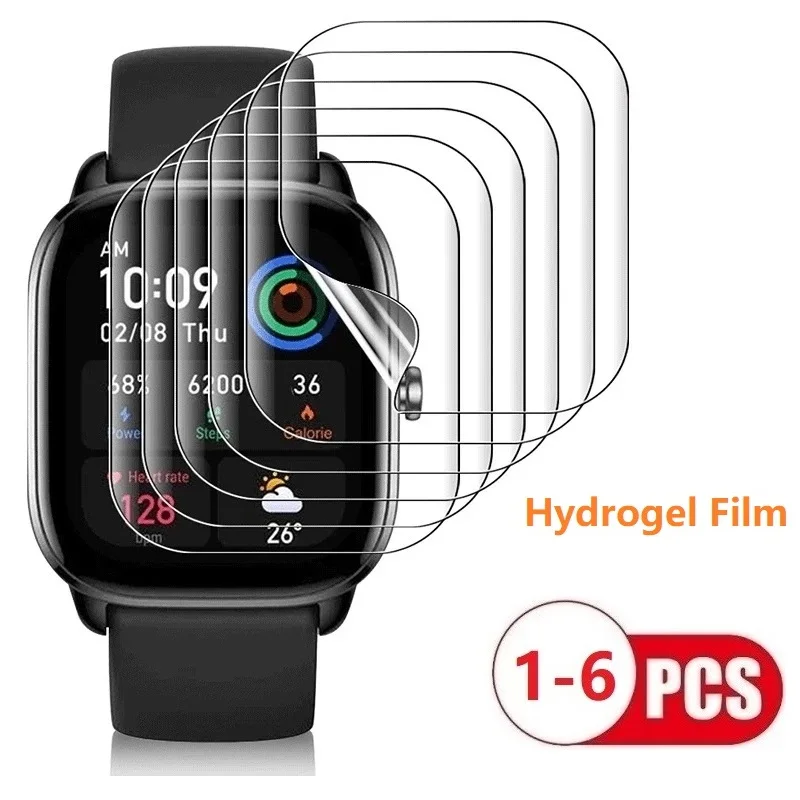 Protective Film For Amazfit GTS 4 2 Mini 2e 3 Bip U Pro GTS Bip 5 Hydrogel Film Screen Protector Not Glass Protector Watch Film