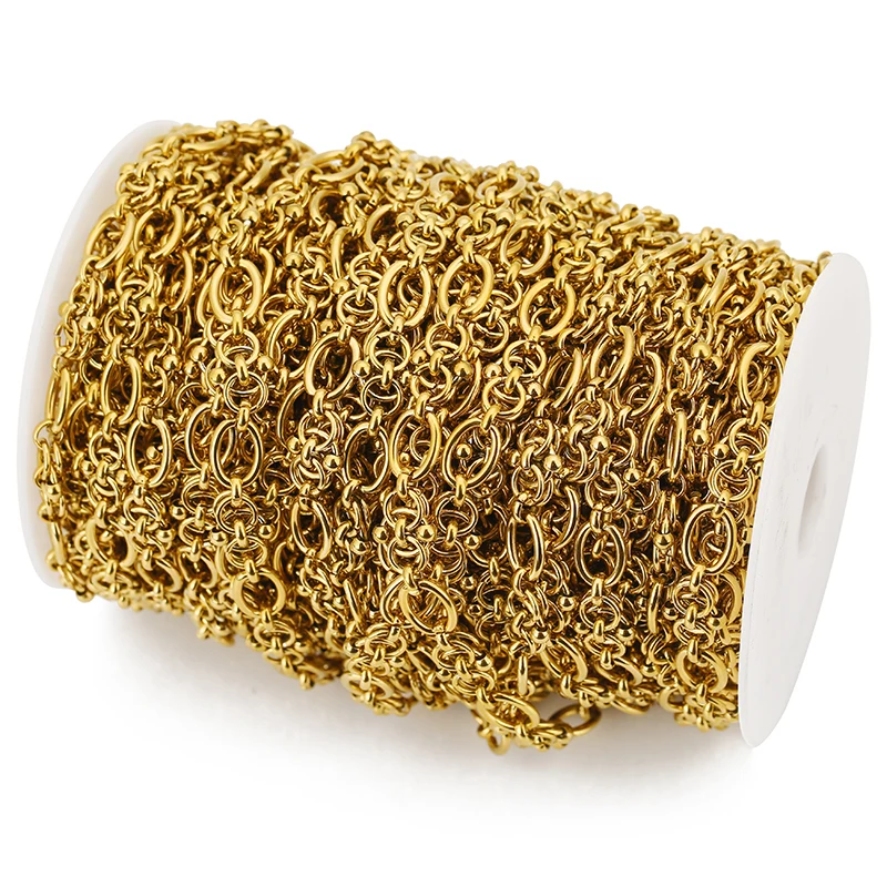 1meter PVD Gold Plated Stainless Steel Thick Large Heavy Chains for Jewelry Making Necklace Bracelet DIY Jewelry Chain Finding