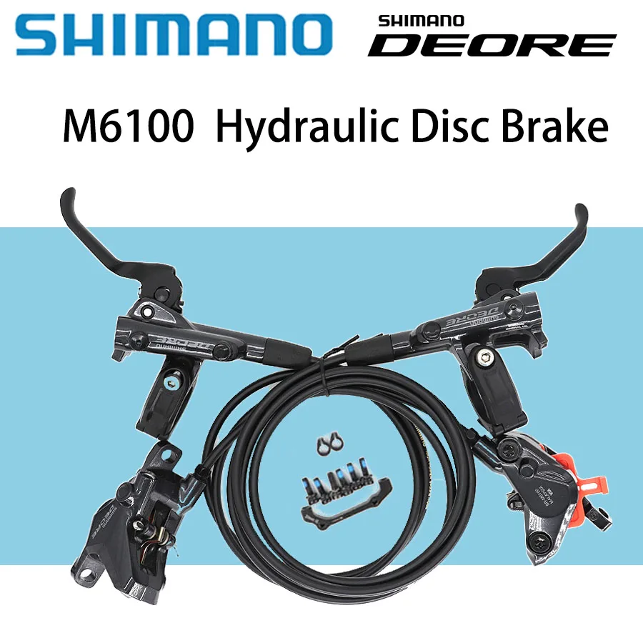

SHIMANO DEORE M6100 2-поршневой M6120 4-поршневой тормоз MTB Горные велосипеды Гидравлический дисковый тормоз MTB BR BL-M6100 DEORE Brak