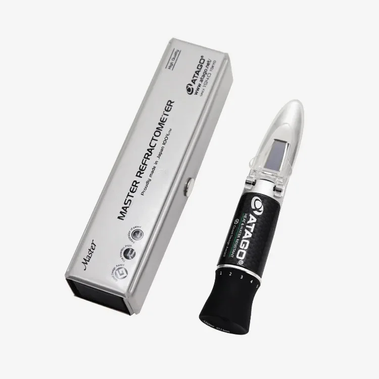 2025 venda quente brix 0.0 a 90.0% tipo bolso refratômetro portátil master-500 para testar frutas bebidas mel