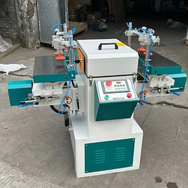 Woodworking machinery Adjustable pendulum speed Horizontal double-end woodworking tenon and groove machine