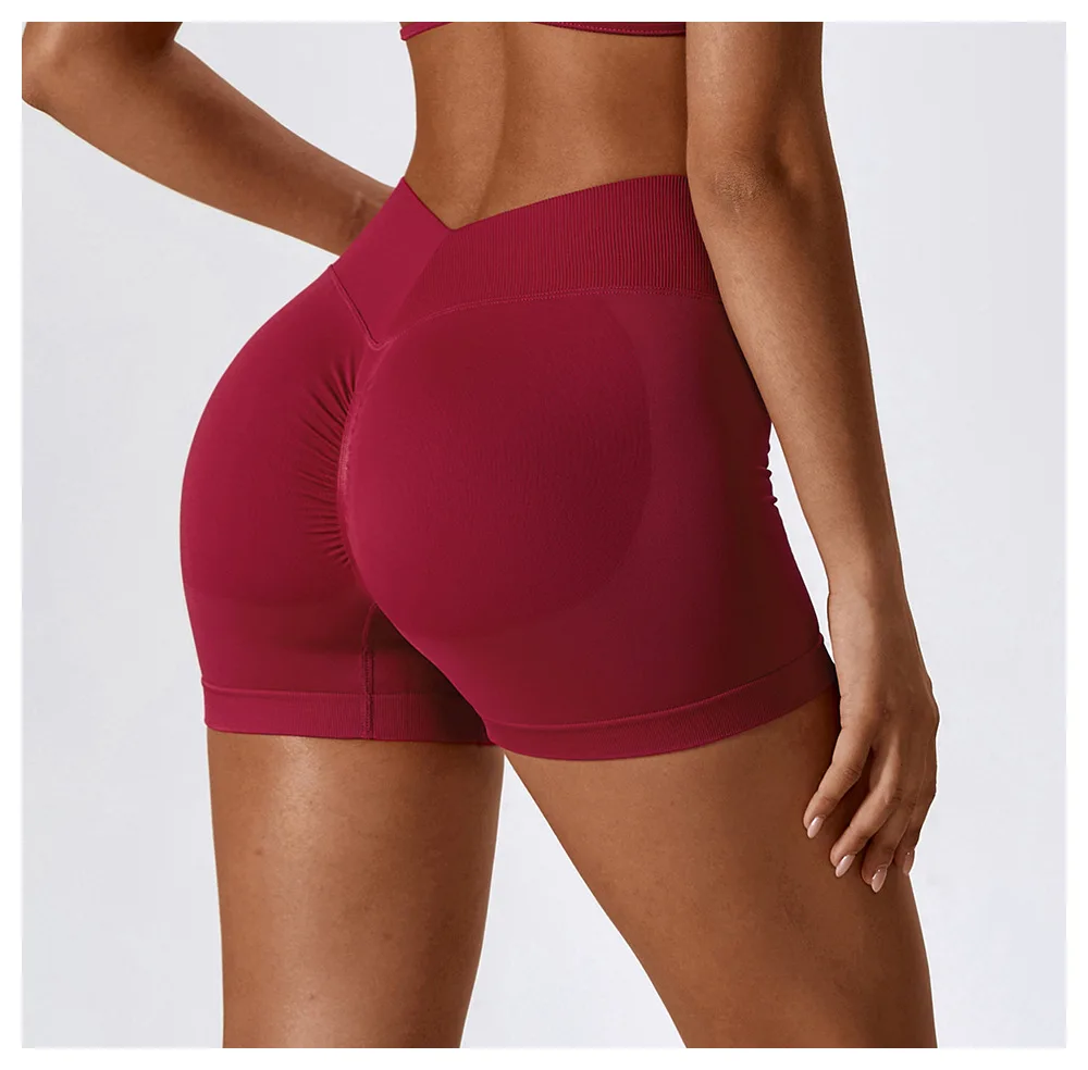 Summer Elastic Scrunch Yoga Short Push Up Gym Buttock Lift Leggings Cycling Workout Short Women Quick-Dry High Waist Sport Pants