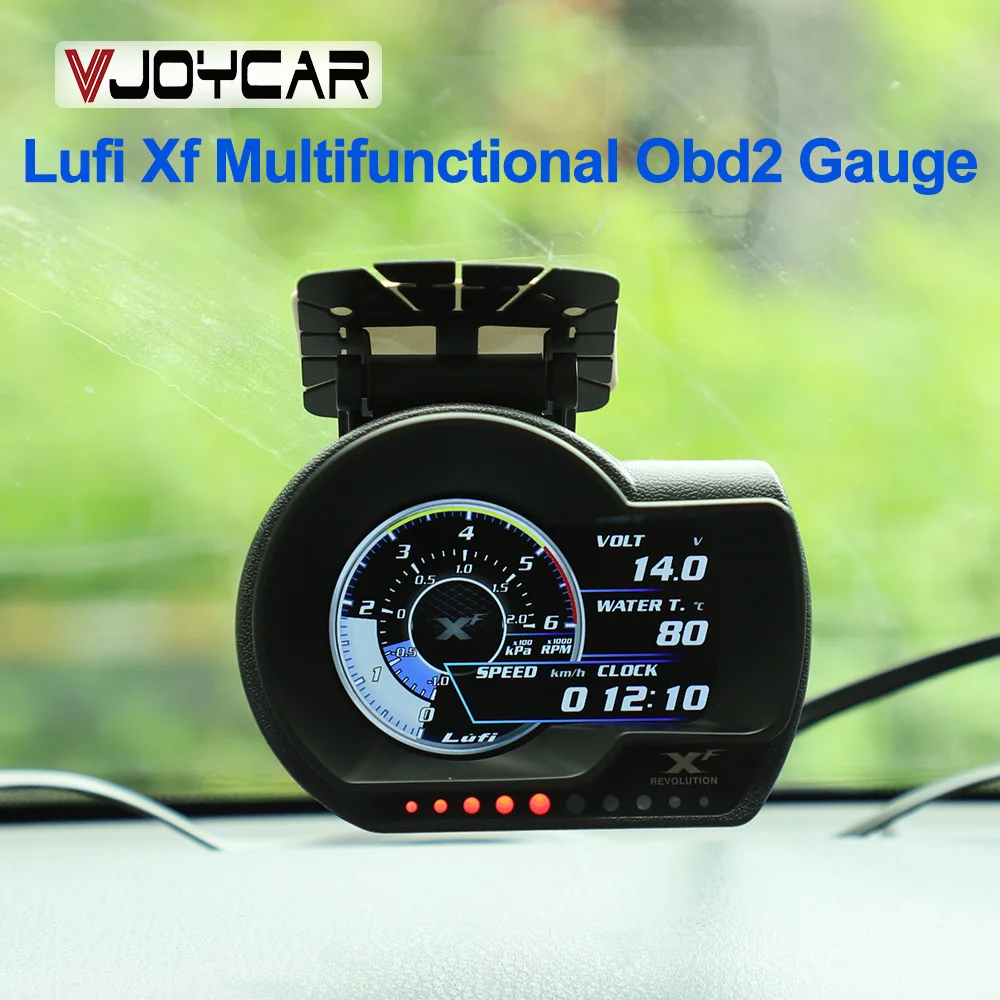 Updated Lufi XF OBD2 HUD Gauge Total Mileage Multi-Function Smart Digital Auto Meter RPM Cool Temp. Turbo Boost Diagnosed Tool