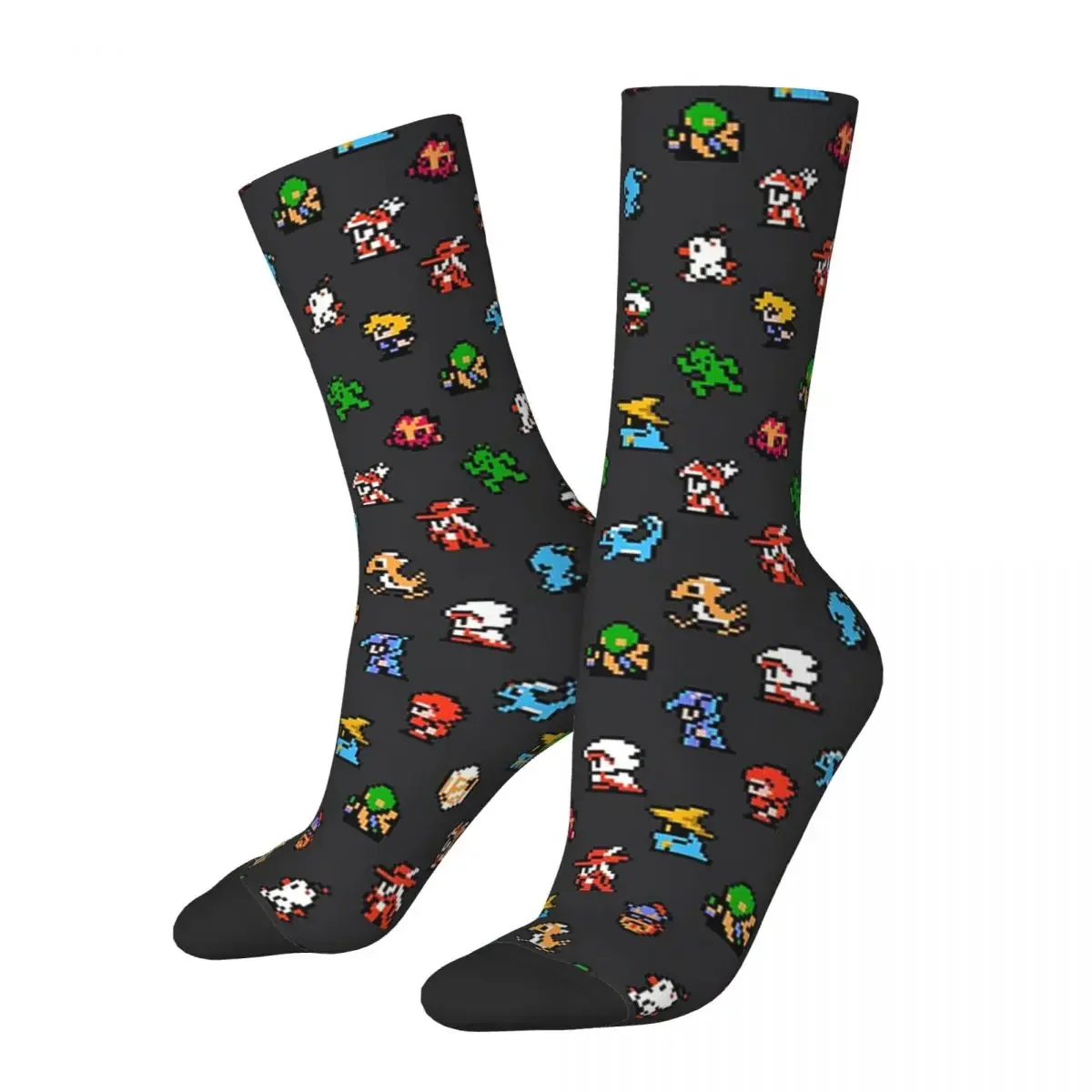 Final Fantasy Pixel Board Socks Harajuku High Quality Stockings All Season Long Socks Accessories for Man Woman Birthday Present