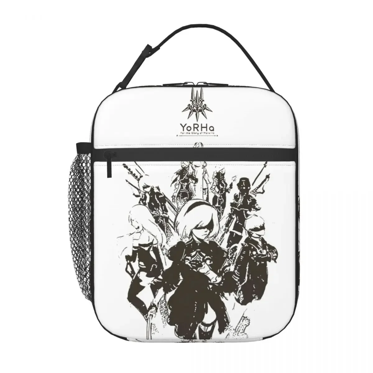 NieR Automata 2B Japan Thermal Insulated Lunch Bags for Work Video Games Portable Bento Box Men Women Thermal Cooler Lunch Box