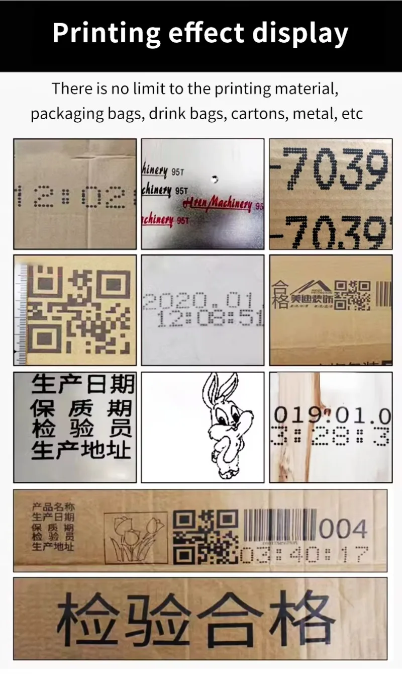 Industrial Intelligent Coding Machine 50 mm Large Character Handheld Inkjet Printer for Packaging Carton Bag Production Date