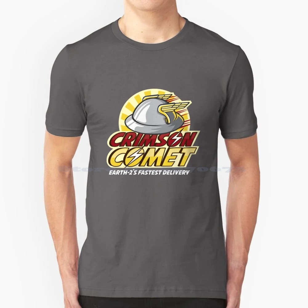 Crimson Comet Delivery T Shirt 100% Cotton Tee Cw Flash Cw Jay Garrick Barry Allen Superhero Teddy Sears Crimson Comet