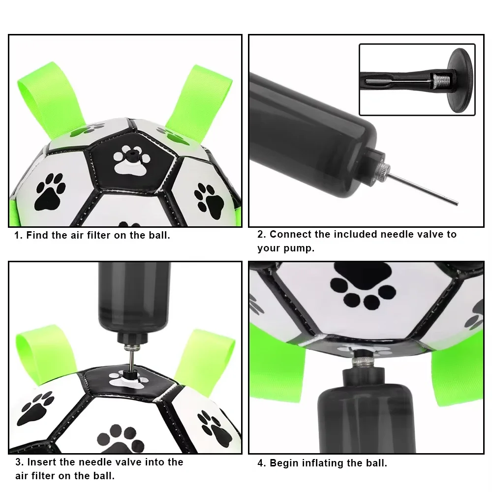 Dog Soccer Toy Durable Puppy Pet Outdoor Training Balls High Stretch Dog Exercise Chewing & Teething Balls