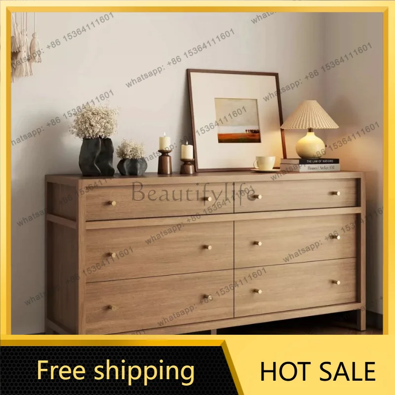 Zj. American solid wood CB chest cabinet multi-functional drawer storage side cabinet customization
