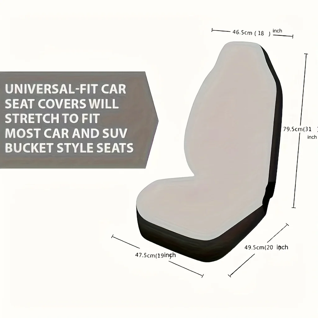 [Quick-Fit Car Seat Cover] 1pc Quick-Fit & Stain-Resistant Cardiac Footprints Car Seat Cover - Vibrantly Protects Your Upholster