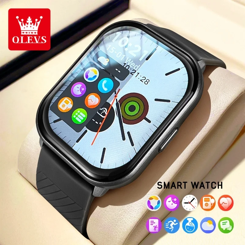 �y�Z�[�����zOLEVS 8206 �X�}�[�g�E�H�b�` �I���W�i���u�����h 2.01�C���` �t���^�b�`�X�N���[�� �X�|�[�c�t�B�b�g�l�X Bluetooth�X�}�[�g�E�H�b�` Android iOS�Ή�
