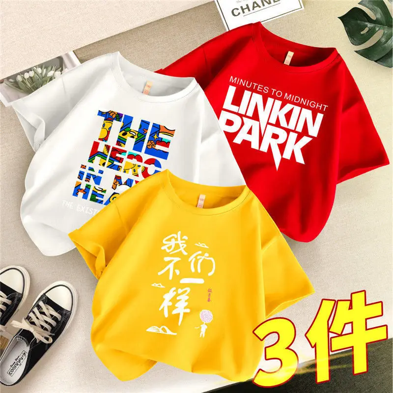 

3, 4, 5, 6, 7, 8, 9, 10, 11 лет, рубашка для маленьких мальчиков с короткими рукавами, средняя и большая детская хлопковая дышащая летняя одежда, детские топы