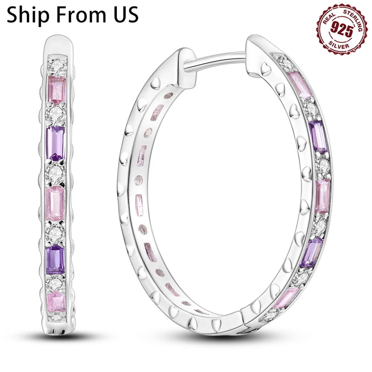 Hot 925 Sterling Silver Minimalist Exquisite Series Jewelry Zircon Circle Hoop Earrings For Women Jewelry Fine Gifts Accessories