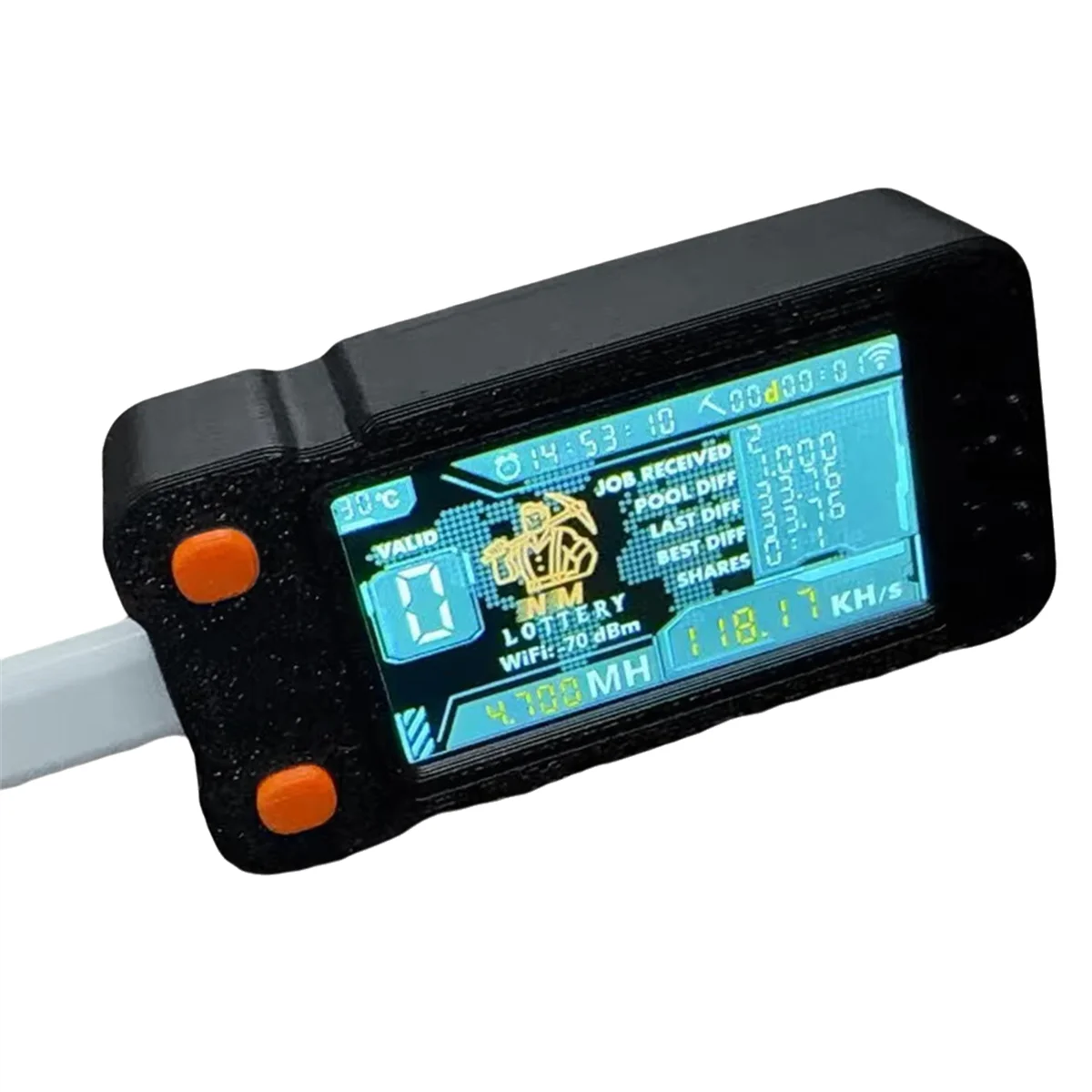 AA84 Модернизированный майнер Nerdminer 117KH/S с цветным экраном BTC Solo Лотерейный майнер Мини-биткойн BTC Miner Nerd Miner